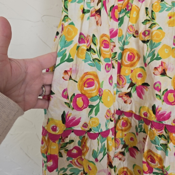 Entro Tiered Ric Rac Floral Dress - Picture 6 of 10